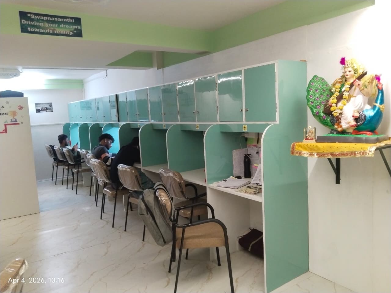 Non-AC study room at Swapnsarthi Library